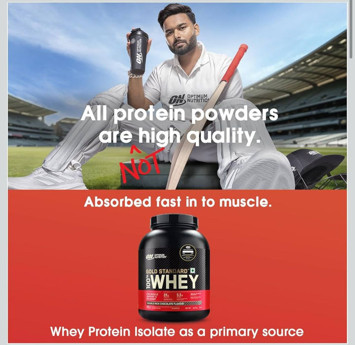 Optimum Nutrition (ON) Gold Standard 100% Whey Protein Powder 5 lbs, 2 ...